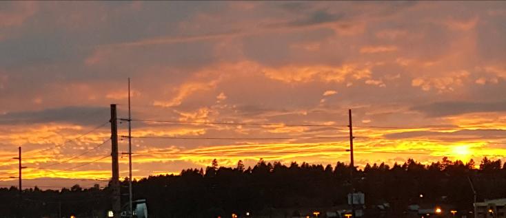 Photo of Flagstaff AZ skyline at sunset